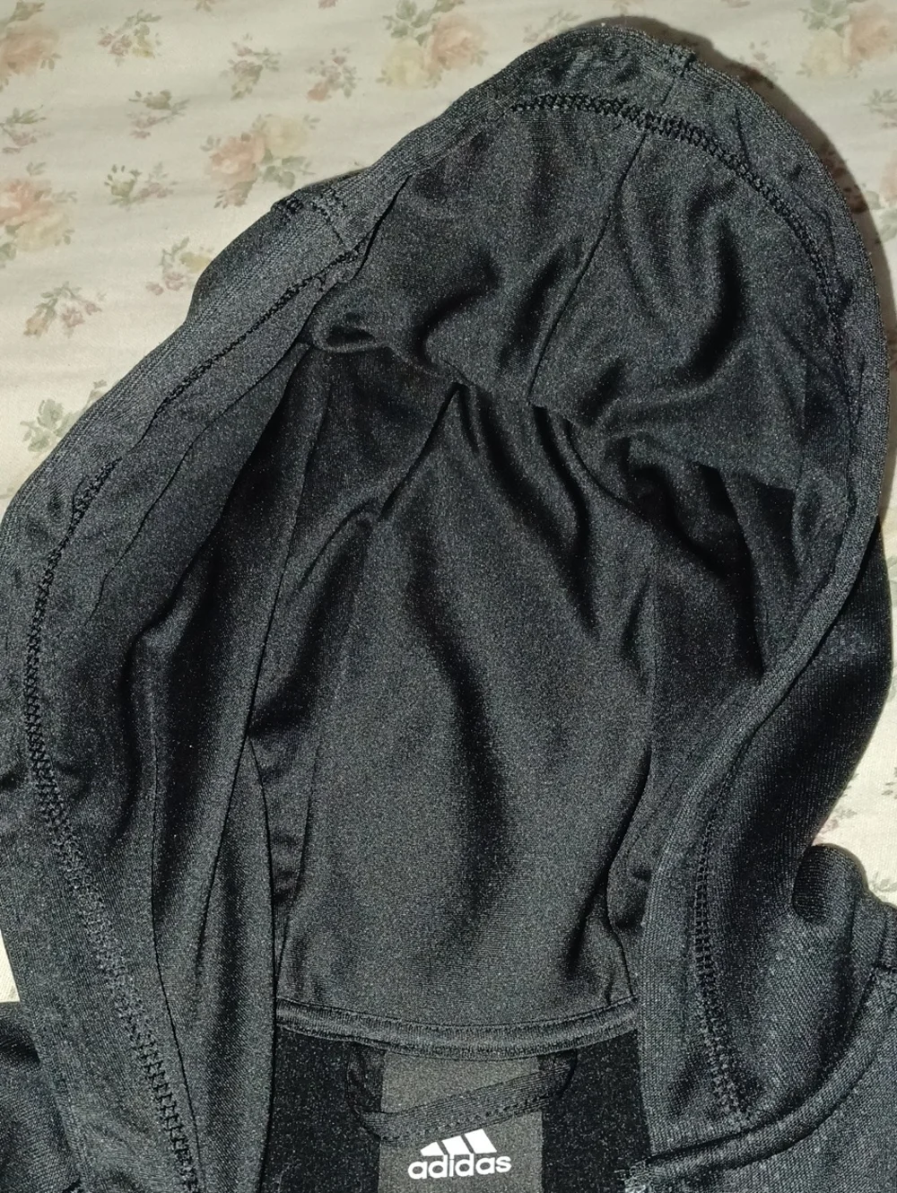 Adidas Kids Black Zip-Up Hoodie Jacket Size 8